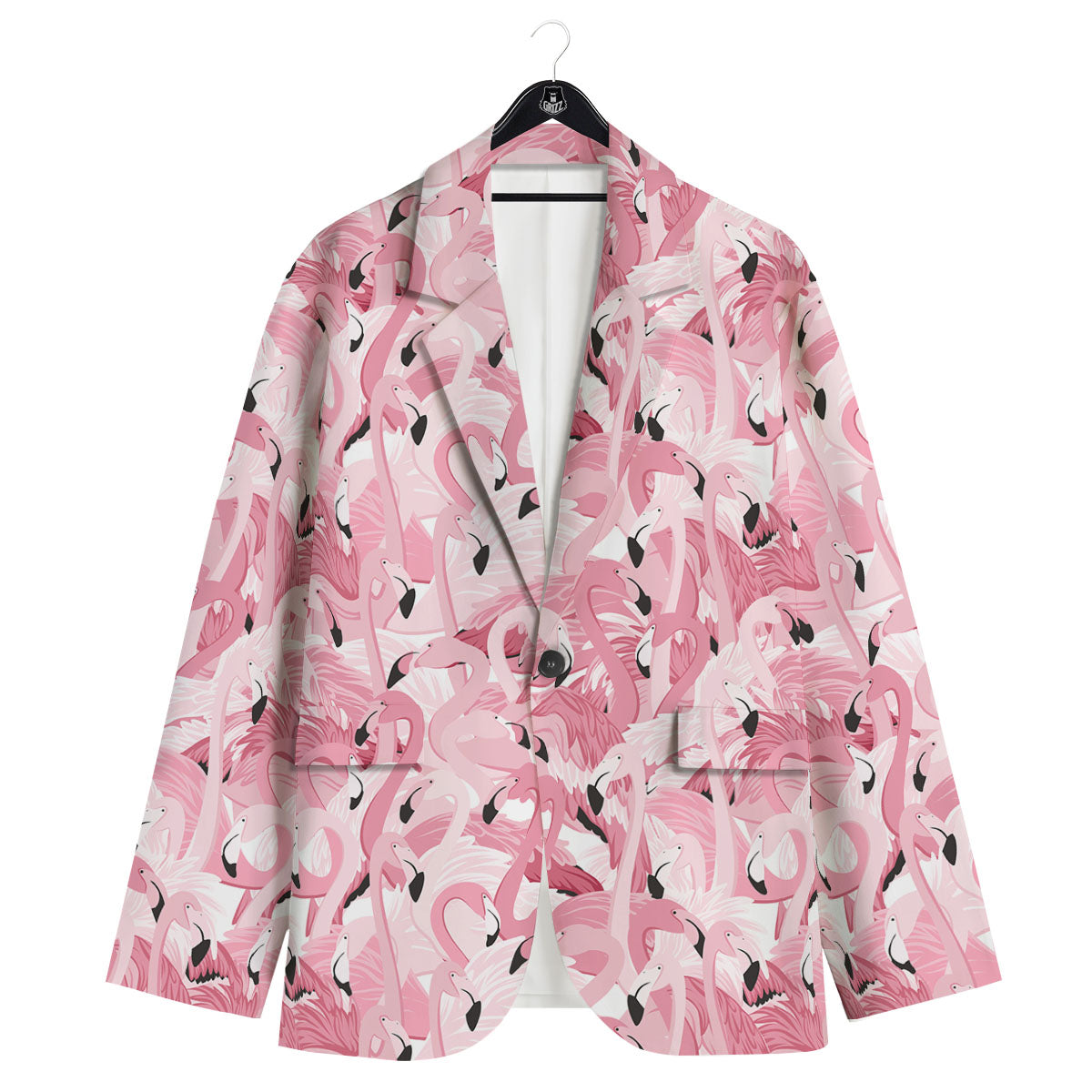 Flamingo Pink Print Pattern Men's Sport Coat-grizzshop
