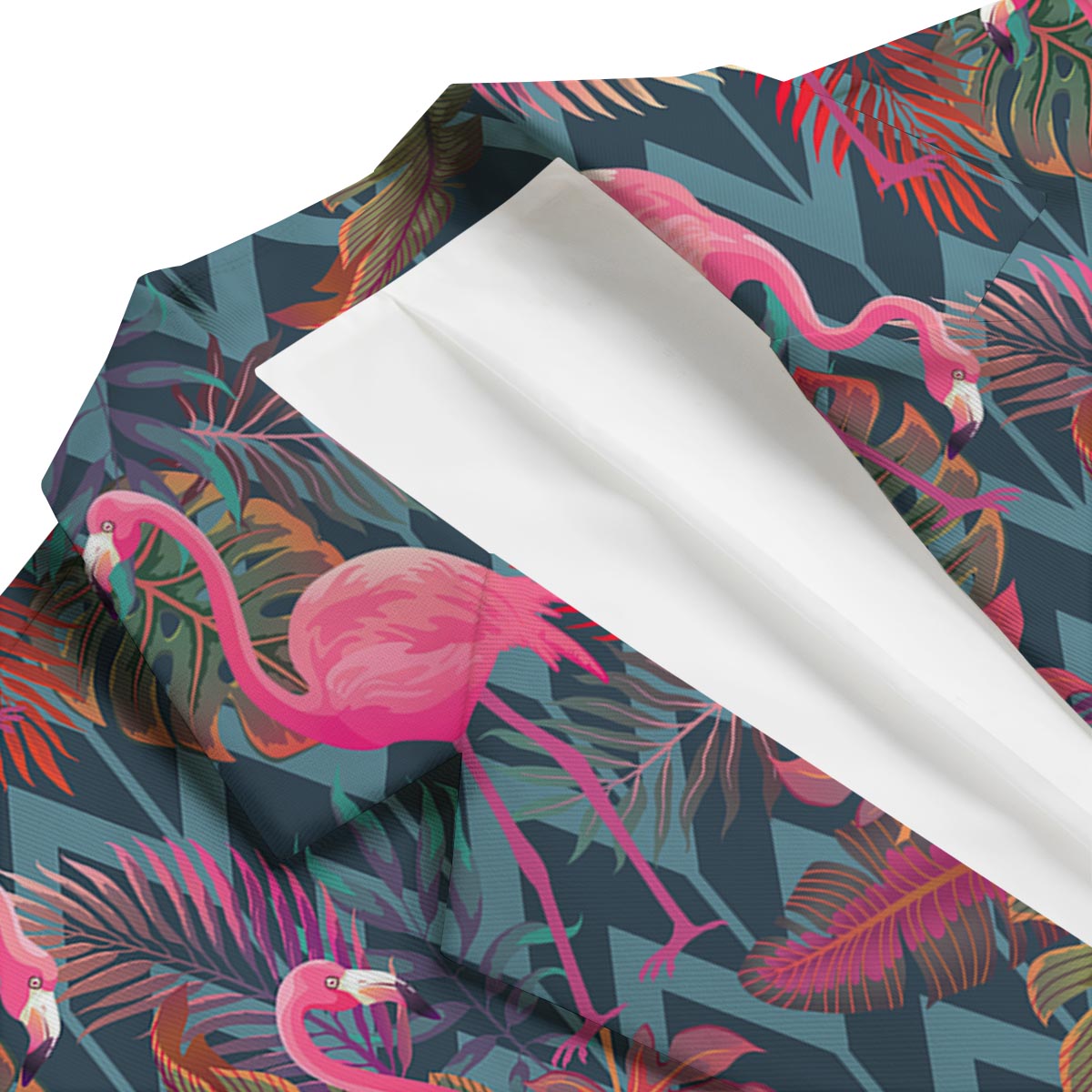 Flamingo Stripe Hawaiian Tropical Pattern Print Men's Blazer-grizzshop