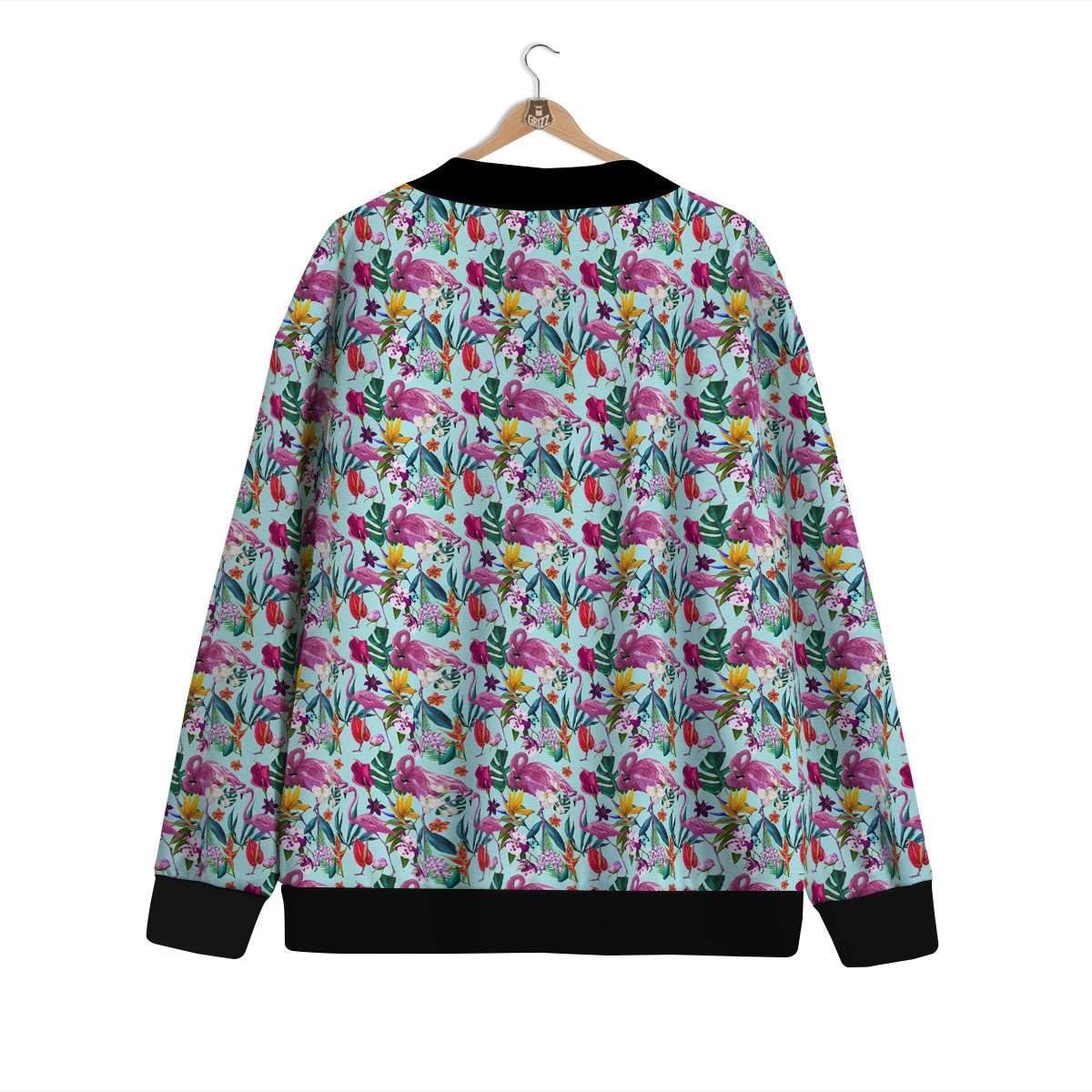 Flamingo Tropical Colorful Print Cardigan-grizzshop
