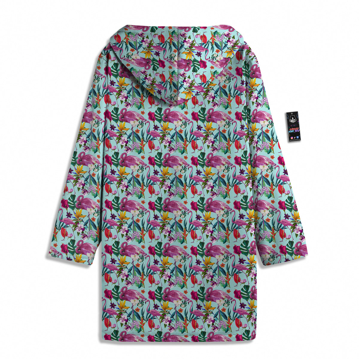 Flamingo Tropical Colorful Print Men's Windbreaker Jacket-grizzshop
