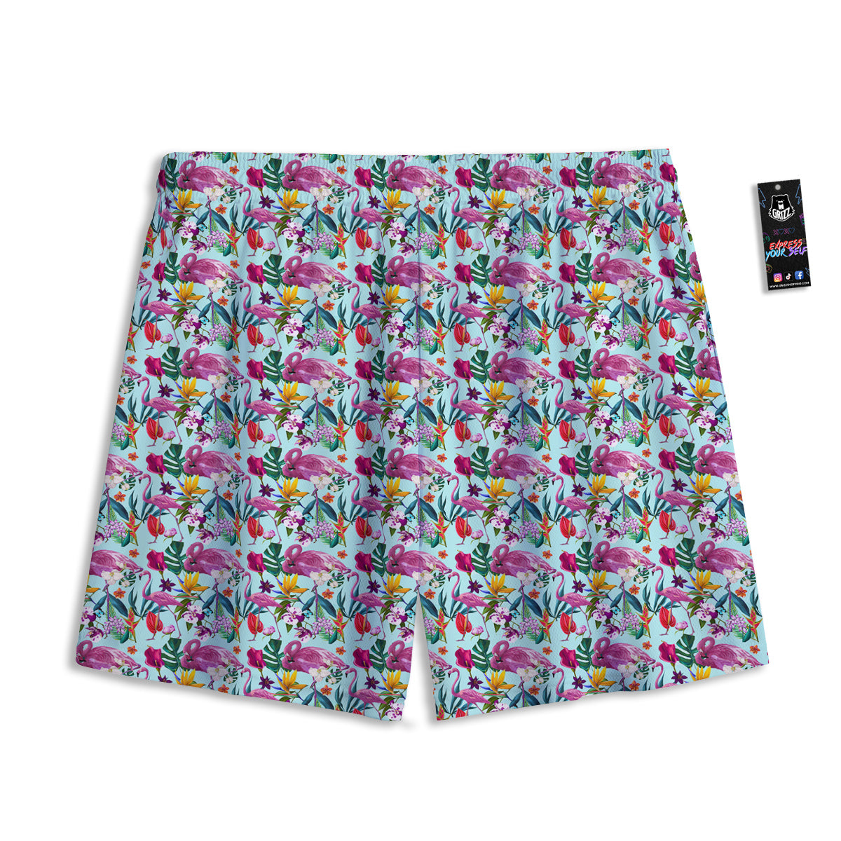 Flower Jeans Denim Print Pattern Mesh Shorts