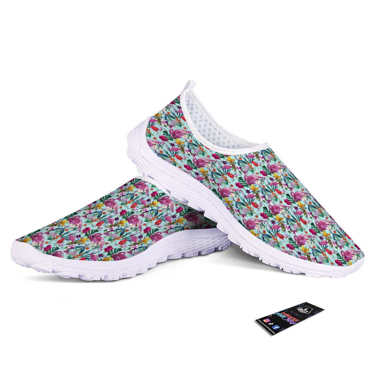 Flamingo Tropical Colorful Print Nurse Shoes-grizzshop