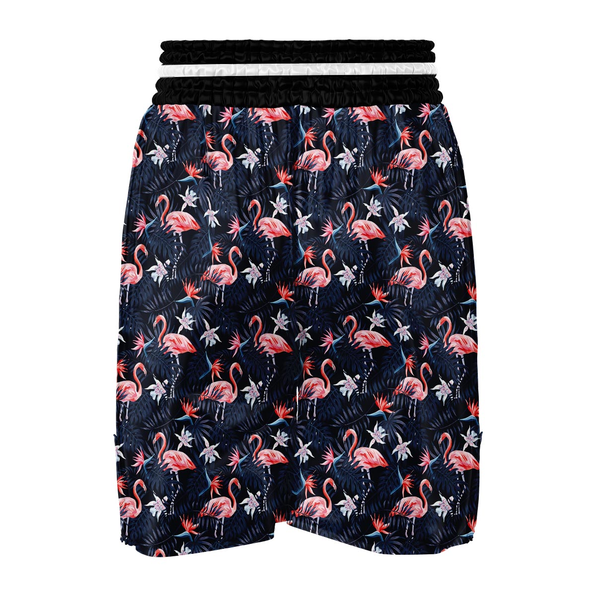 Flamingo Tropical Palm Leaves Hawaiian Floral Pattern Print Boxing Shorts-grizzshop