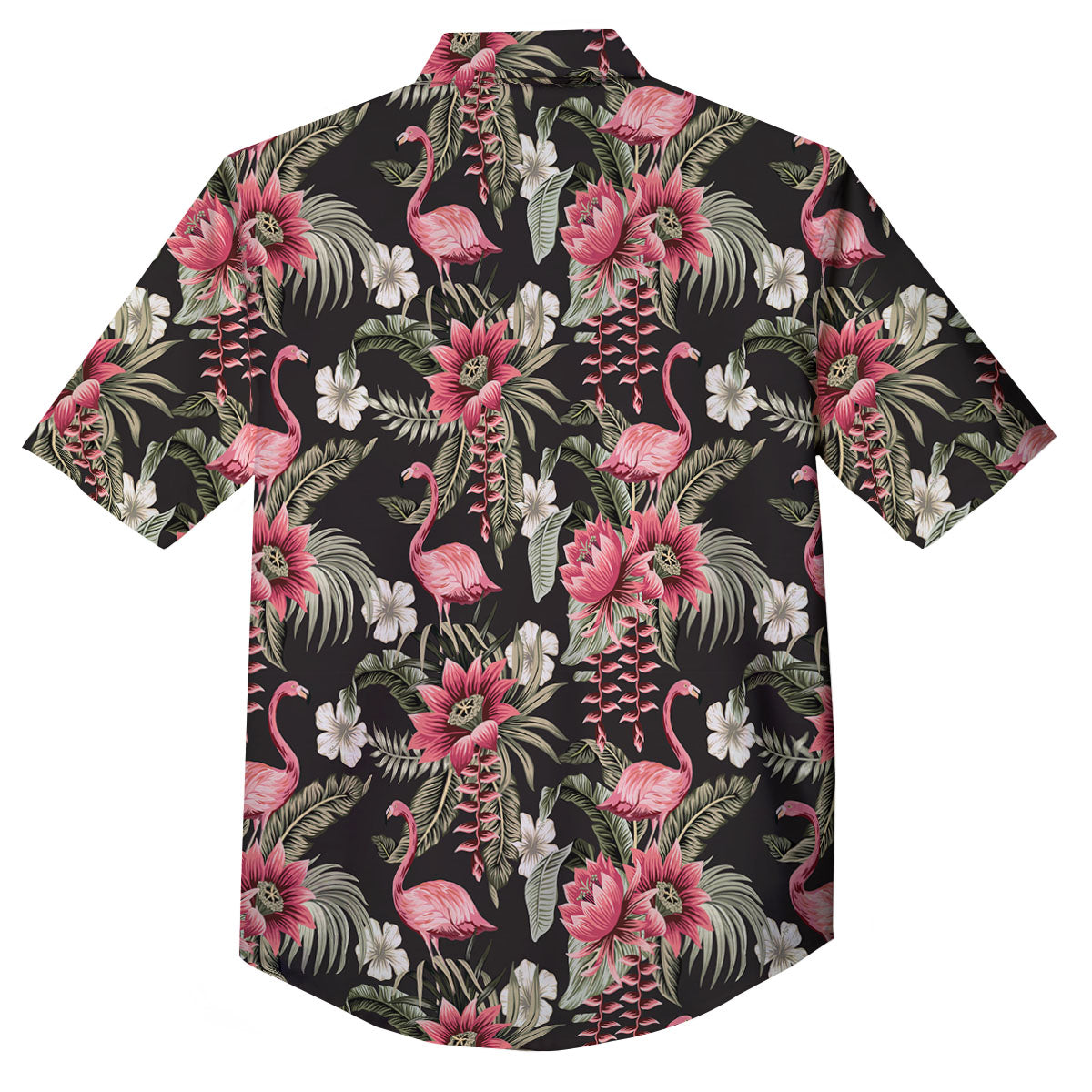 Flamingo Vintage Print Pattern Button Up Shirt-grizzshop