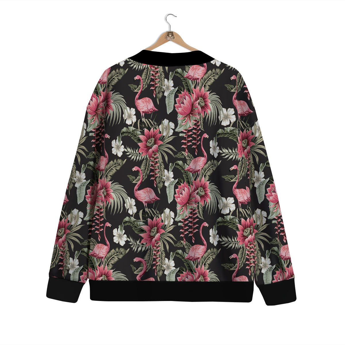 Flamingo Vintage Print Pattern Cardigan-grizzshop