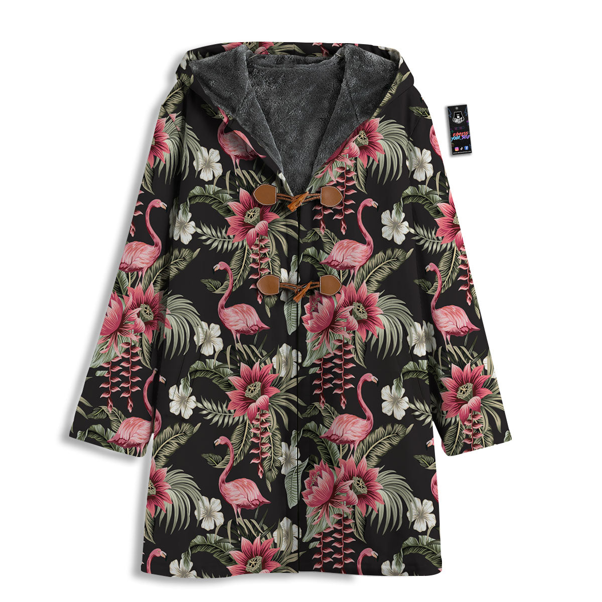 Flamingo Vintage Print Pattern Men's Windbreaker Jacket-grizzshop