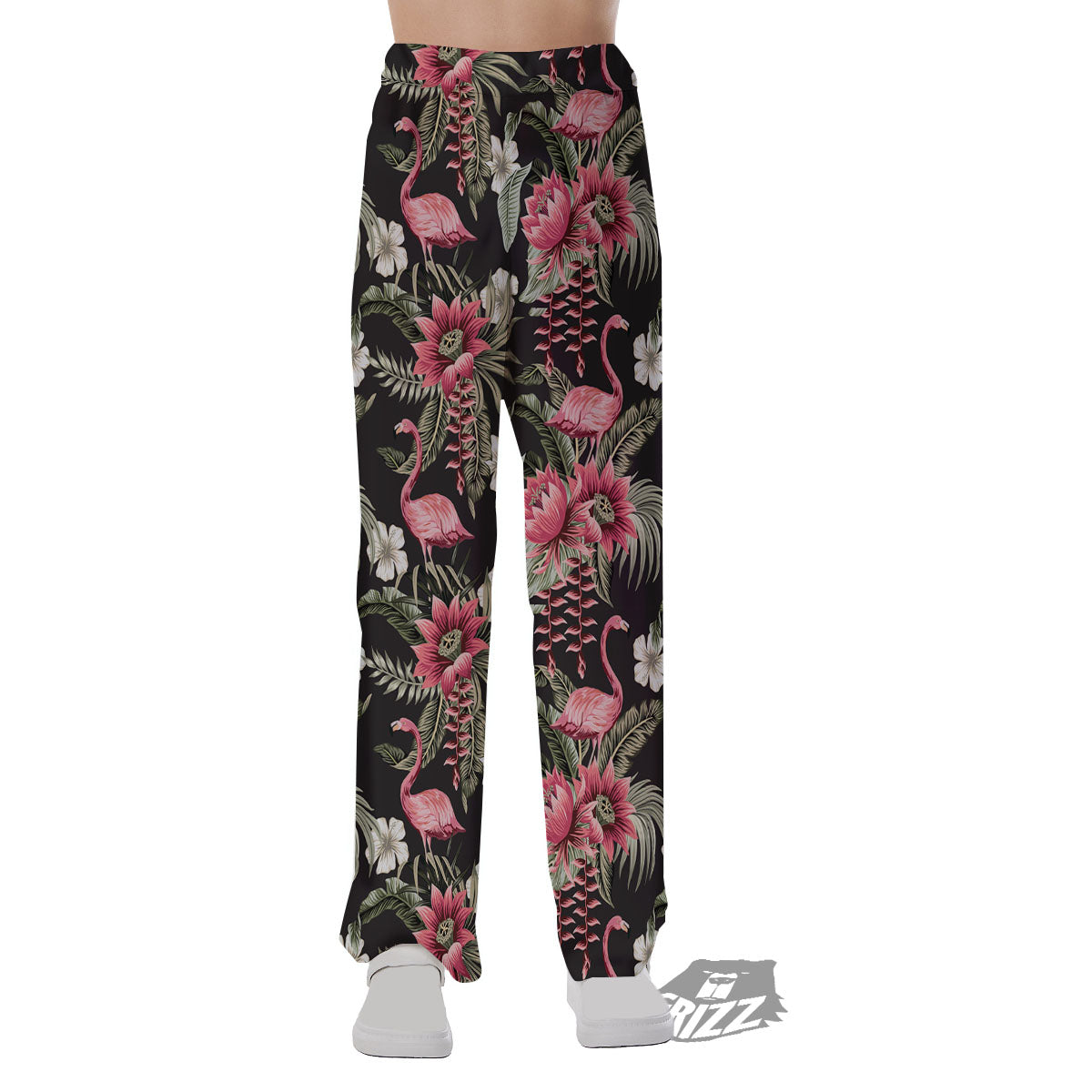 Flamingo Vintage Print Pattern Pajama Pants-grizzshop