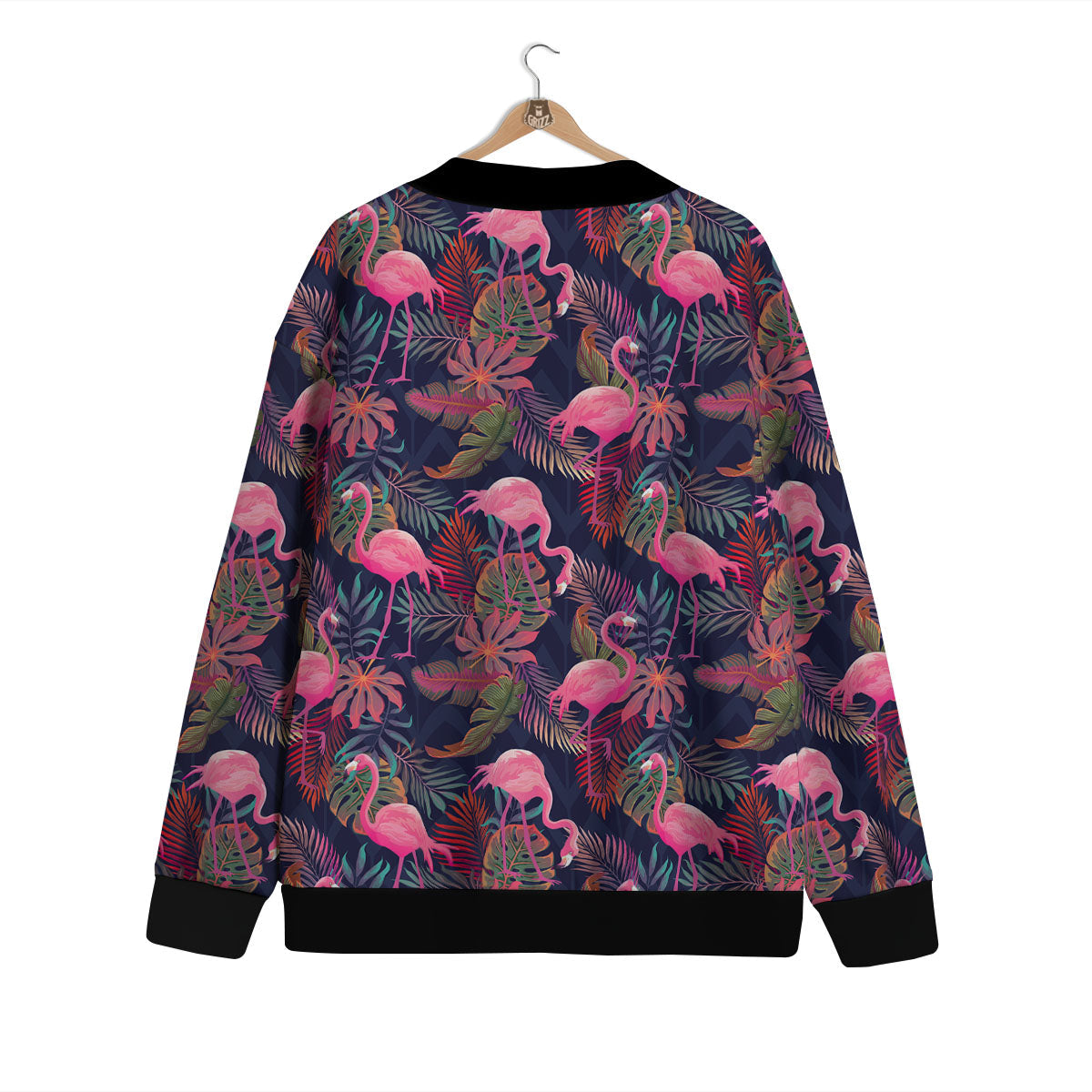 Flamingo Watercolor Print Pattern Cardigan-grizzshop