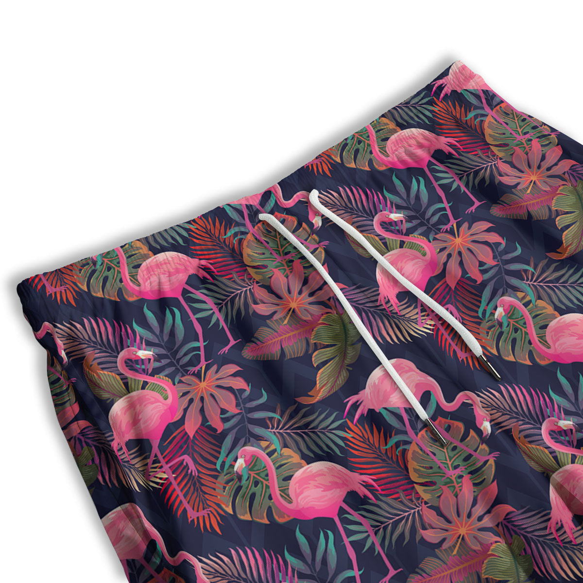 Flamingo Watercolor Print Pattern Men's Athletic Shorts