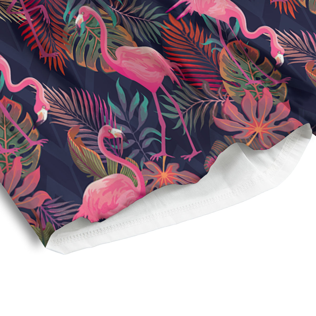 Flamingo Watercolor Print Pattern Men's Athletic Shorts