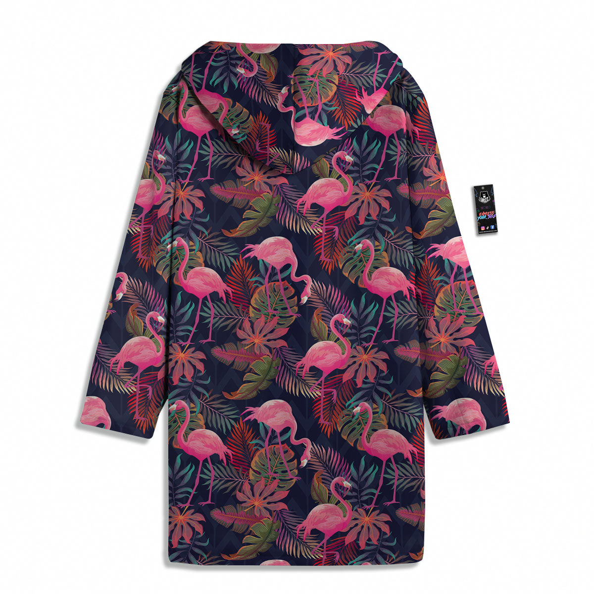 Flamingo Watercolor Print Pattern Men's Windbreaker Jacket-grizzshop