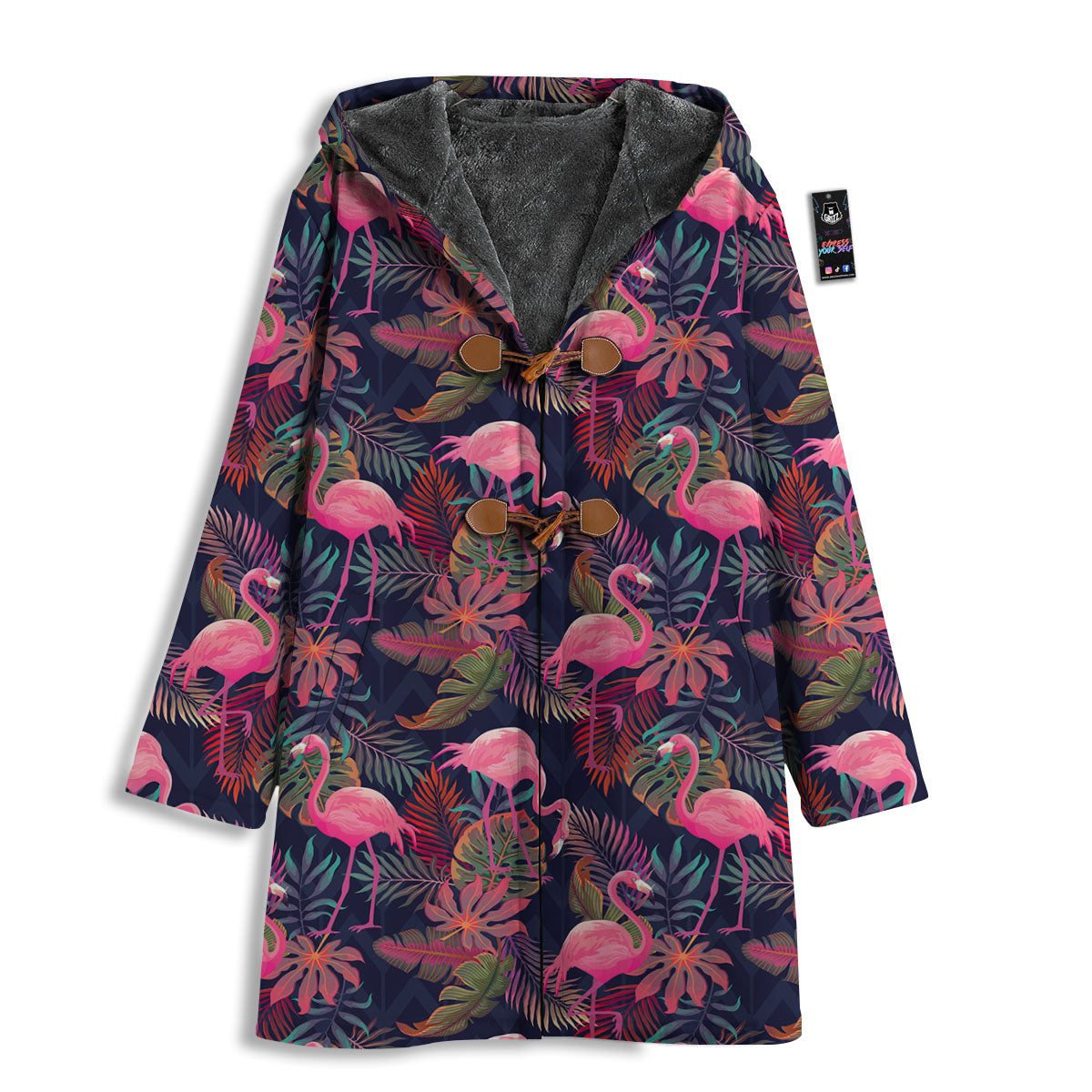 Flamingo Watercolor Print Pattern Men's Windbreaker Jacket-grizzshop