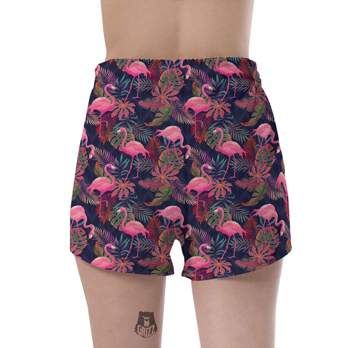 Flamingo Watercolor Print Pattern Women's Shorts-grizzshop
