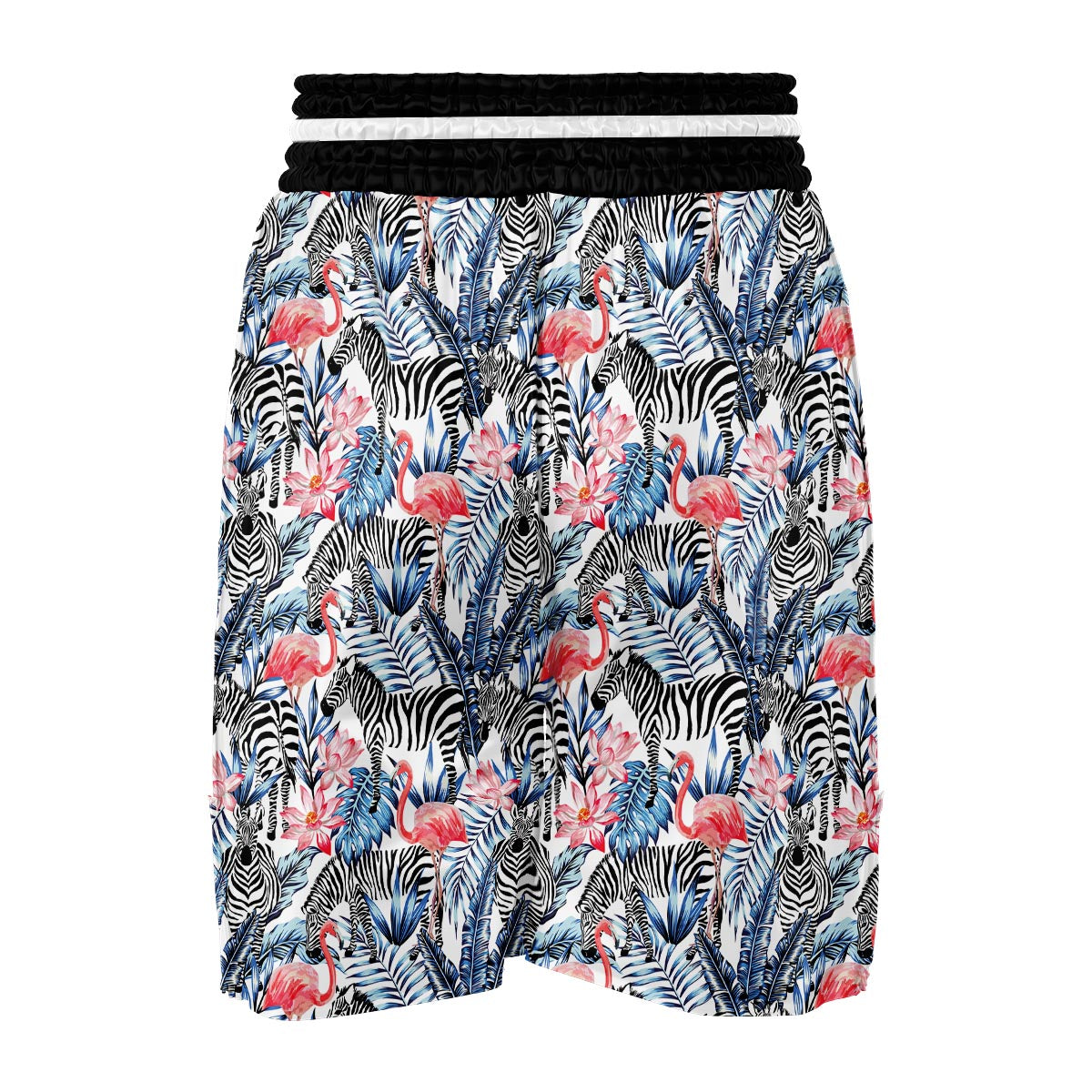 Flamingo Zebra Tropical Boxing Shorts-grizzshop