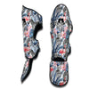 Flamingo Zebra Tropical Muay Thai Shin Guards-grizzshop