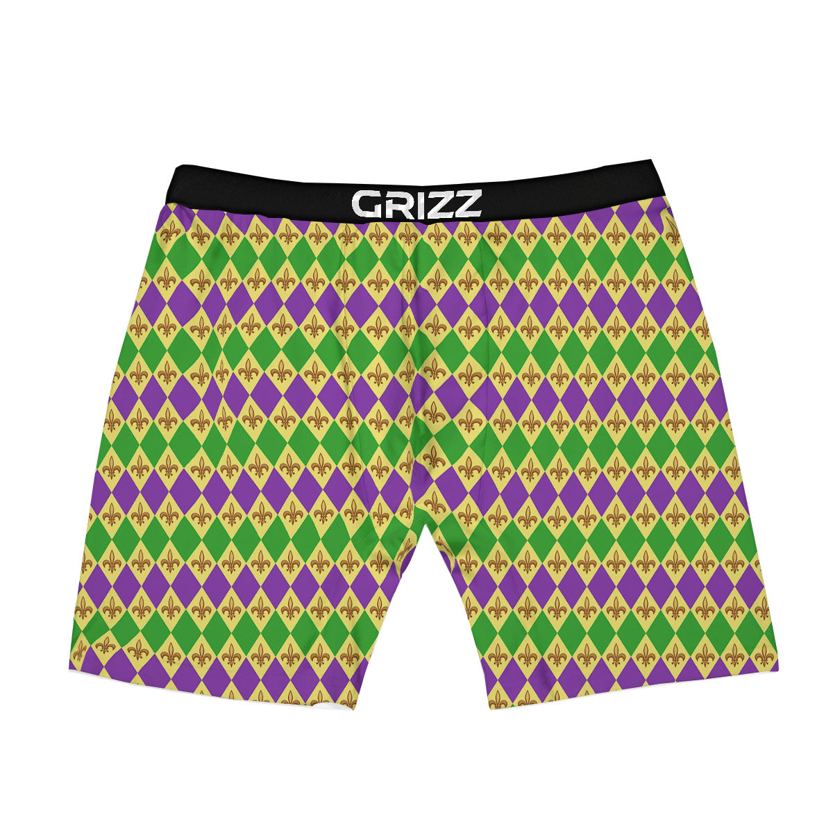 Fleur De Lis Mardi Gras Print Pattern Boxer Briefs-grizzshop