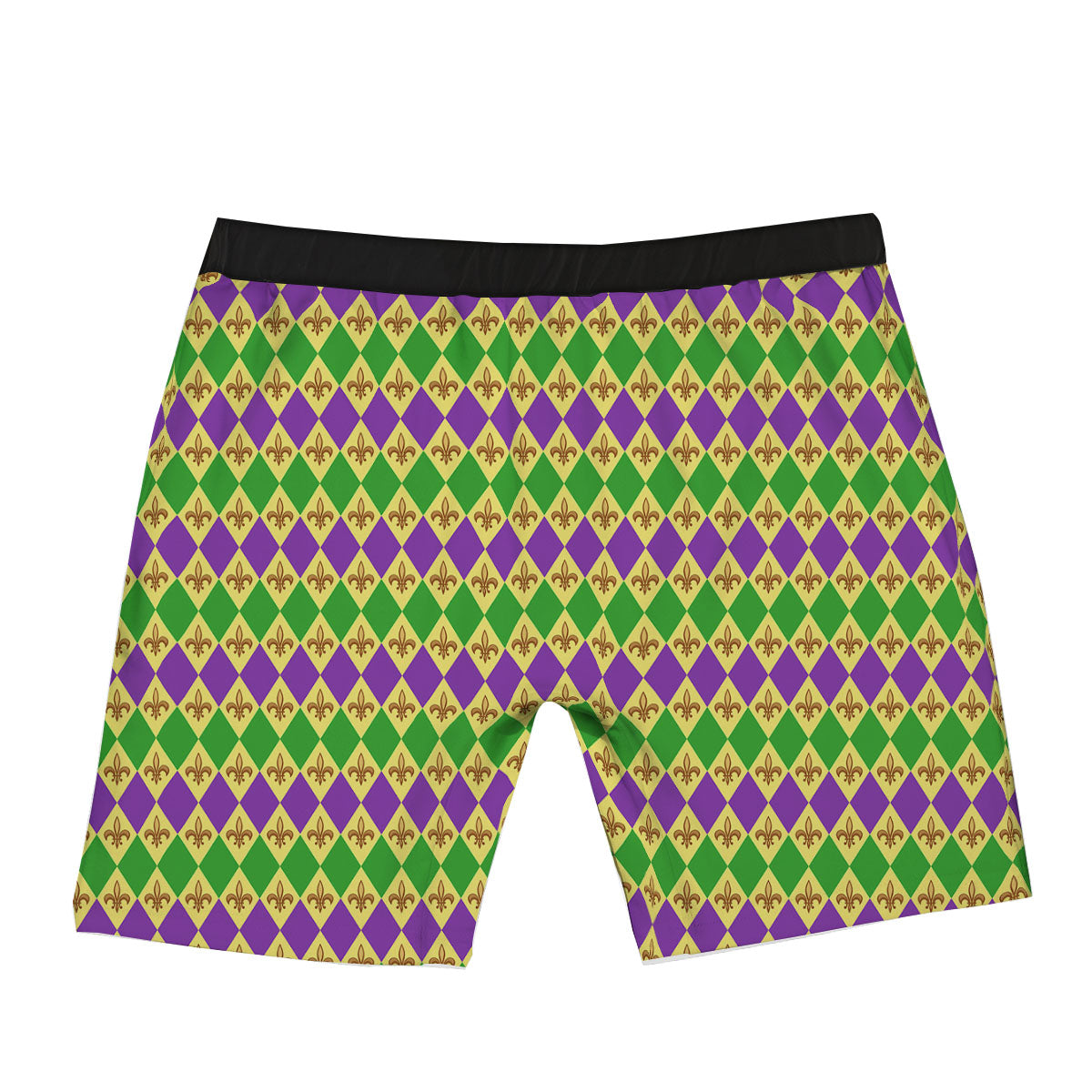 Fleur De Lis Mardi Gras Print Pattern Boxer Briefs-grizzshop