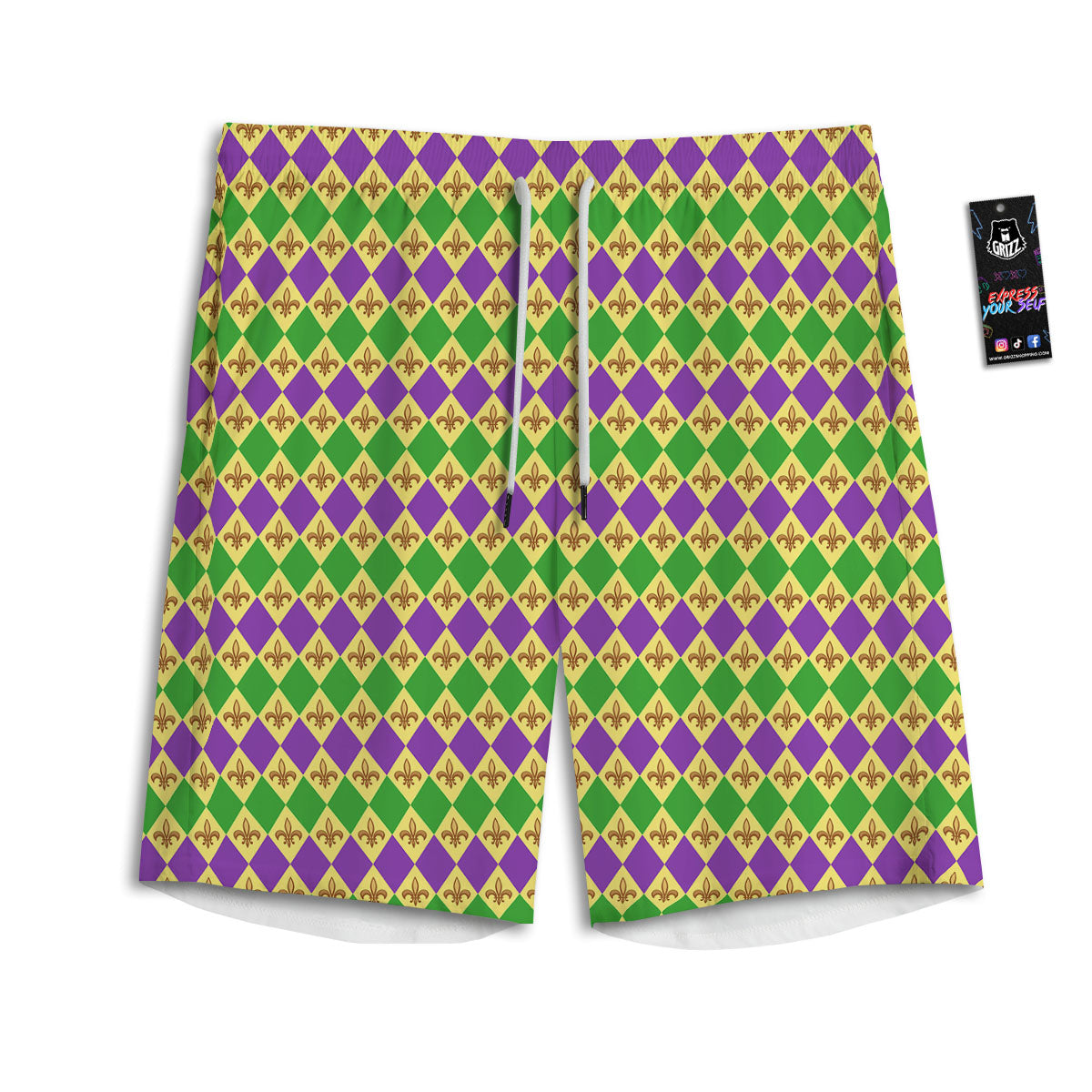 Flowers Hawaii Floral Print Pattern Men's Athletic Shorts