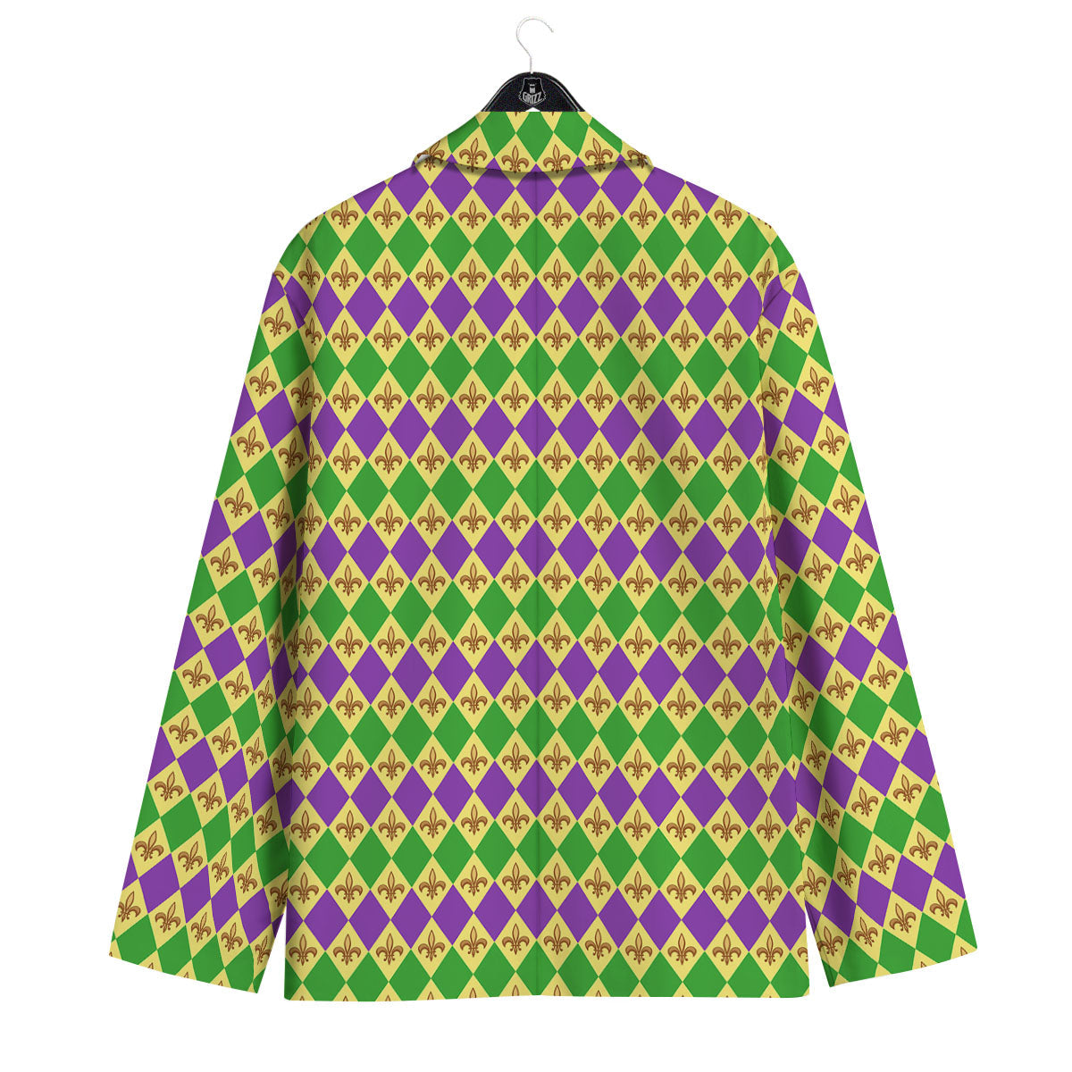 Fleur De Lis Mardi Gras Print Pattern Men's Sport Coat-grizzshop