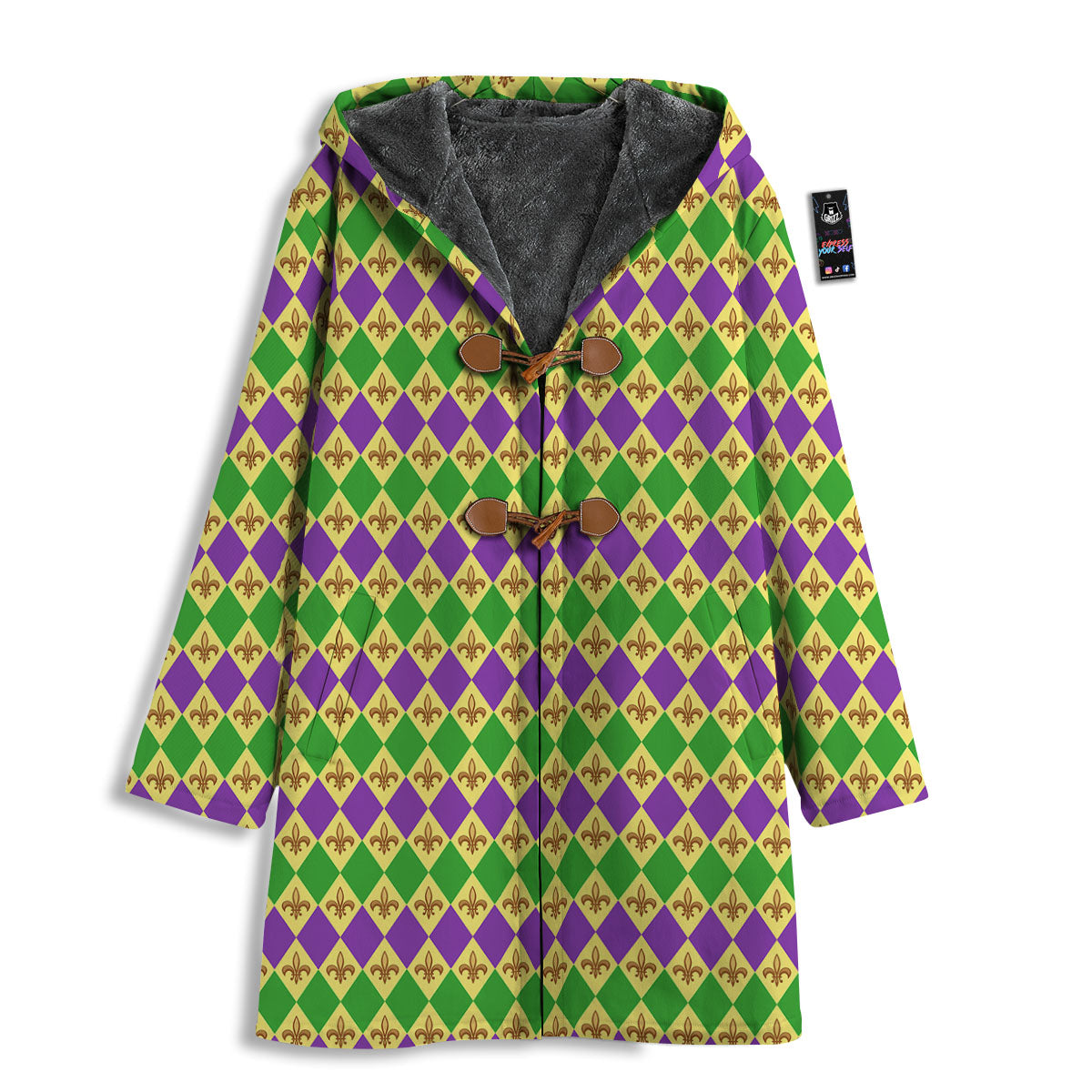 Fleur De Lis Mardi Gras Print Pattern Men's Windbreaker Jacket-grizzshop