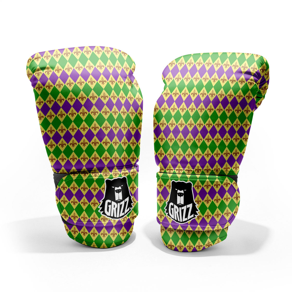 Fleur De Lis Mardi Gras Print Pattern Pro Boxing Glove