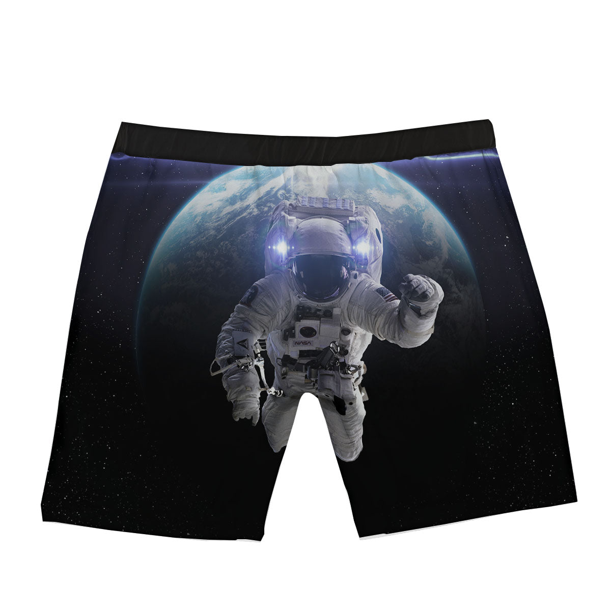 Floating Astronaut In Outer Space Print Boxer Briefs-grizzshop