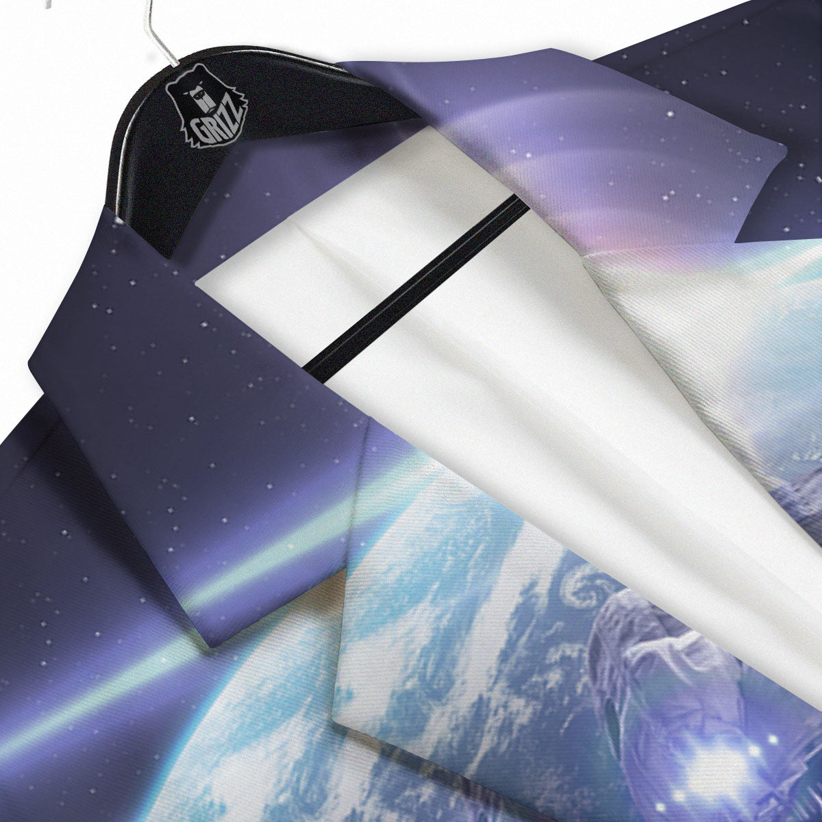 Floating Astronaut In Outer Space Print Men's Sport Coat-grizzshop
