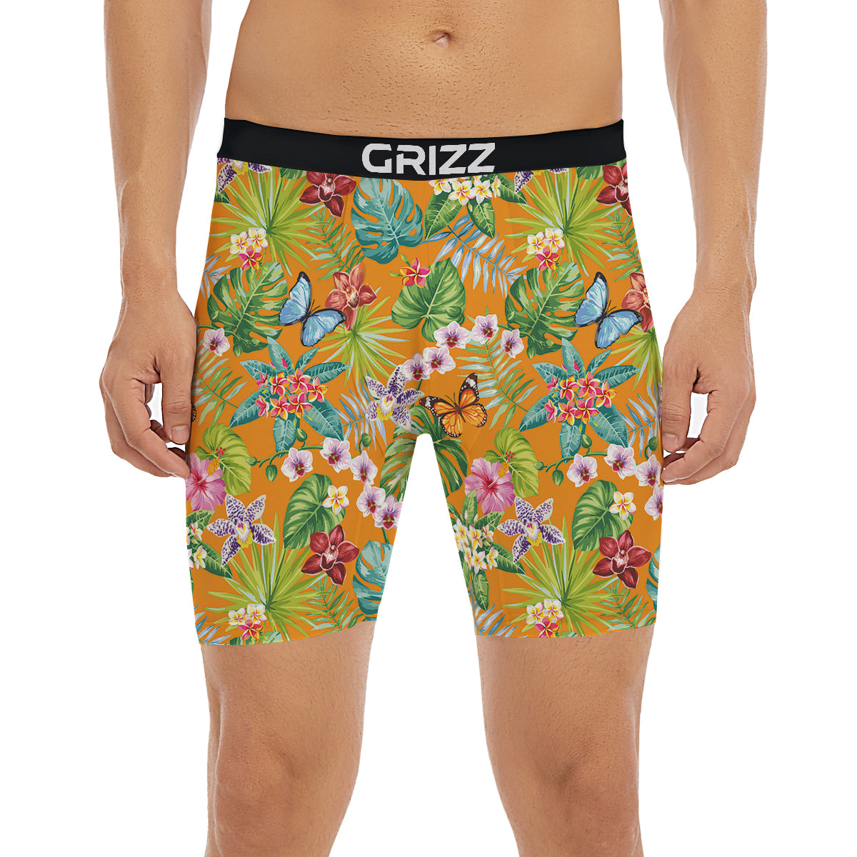 Floral Aloha Hawaii Print Pattern Boxer Briefs-grizzshop