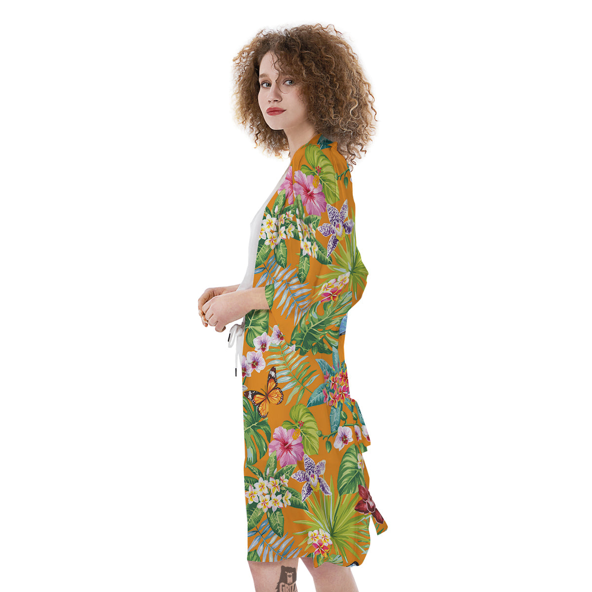 Floral Aloha Hawaii Print Pattern Kimono-grizzshop
