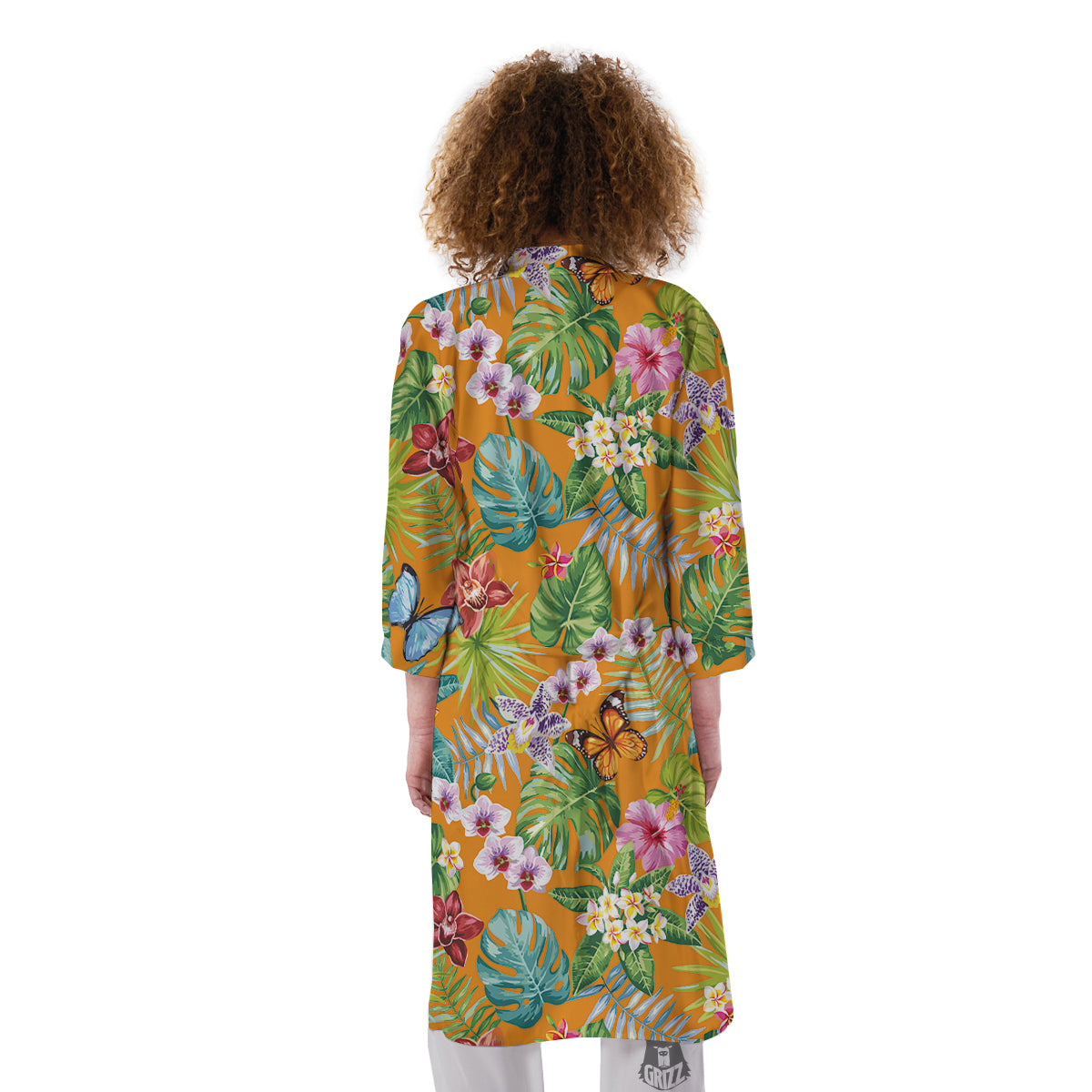 Floral Aloha Hawaii Print Pattern Kimono-grizzshop