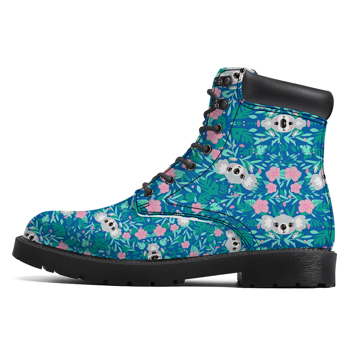 Floral And Baby Koala Print Pattern Boots-grizzshop