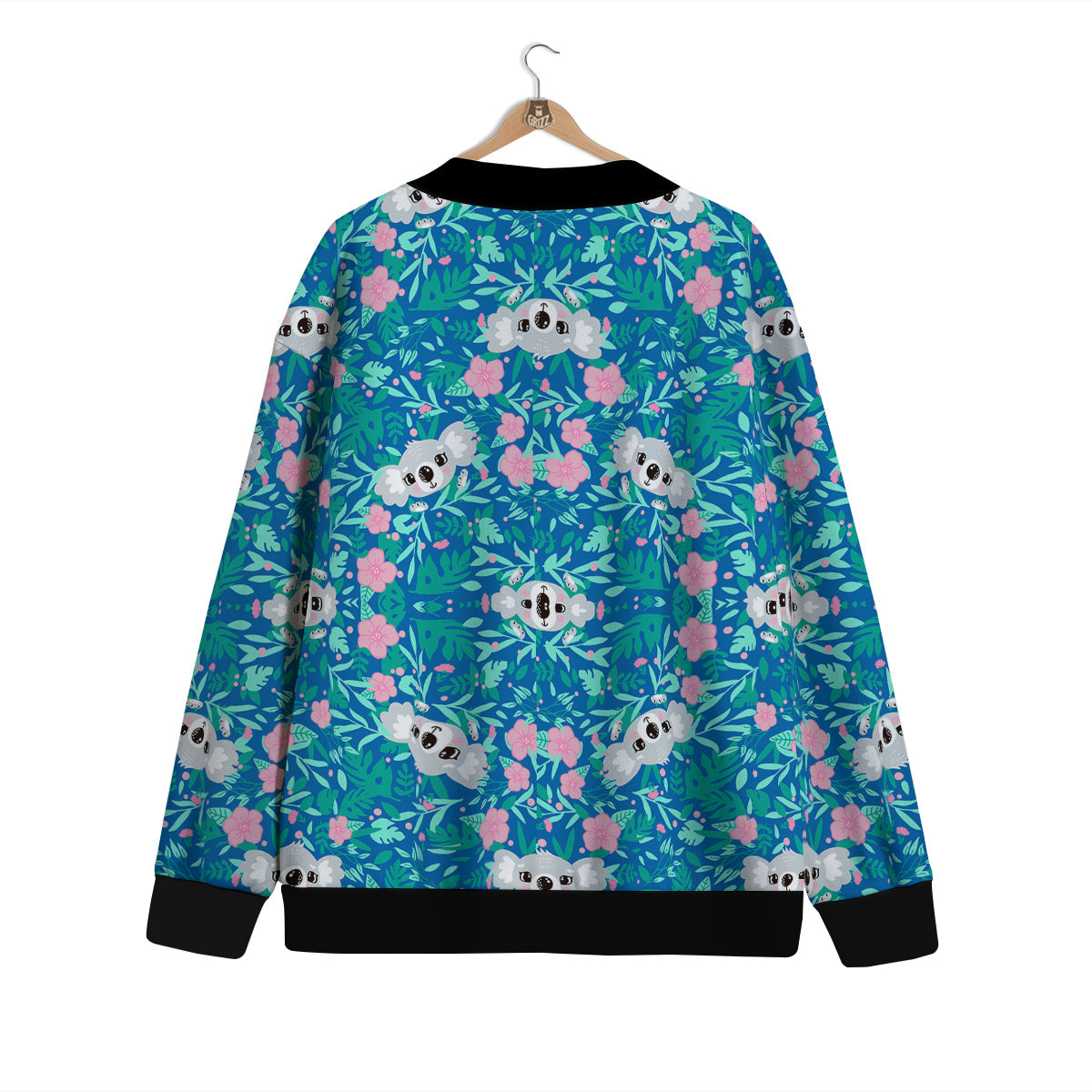 Floral And Baby Koala Print Pattern Cardigan-grizzshop