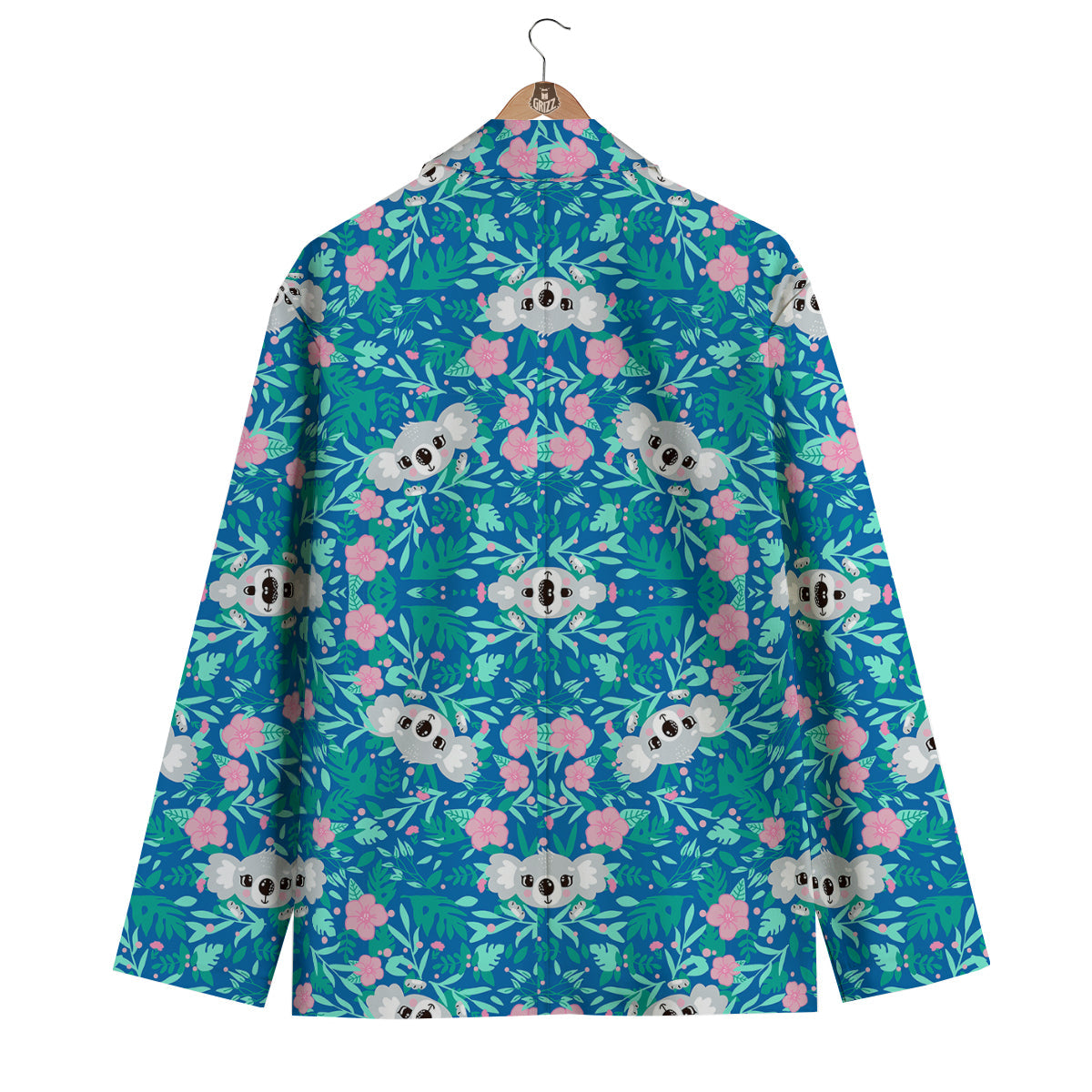 Floral And Baby Koala Print Pattern Men's Blazer-grizzshop
