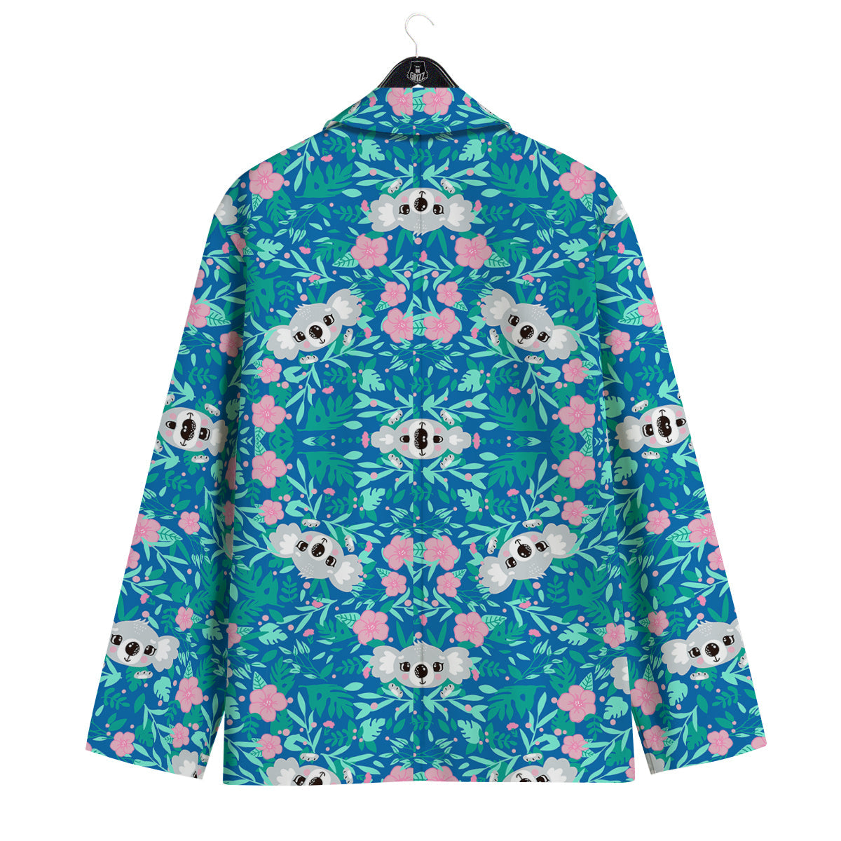 Floral And Baby Koala Print Pattern Men's Sport Coat-grizzshop