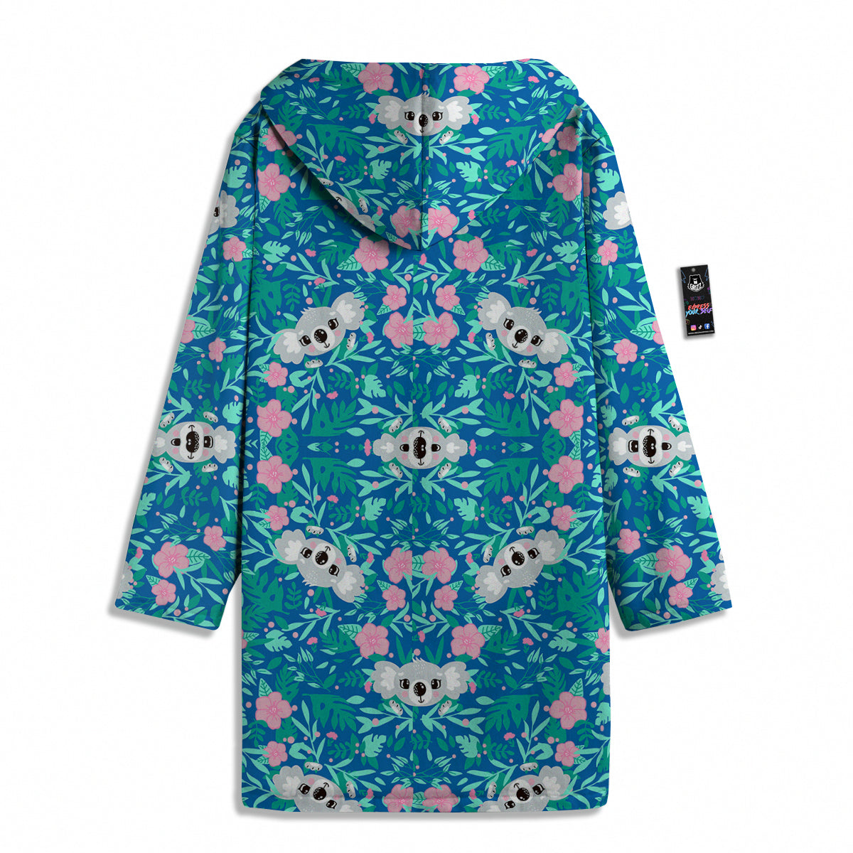 Floral And Baby Koala Print Pattern Men's Windbreaker Jacket-grizzshop