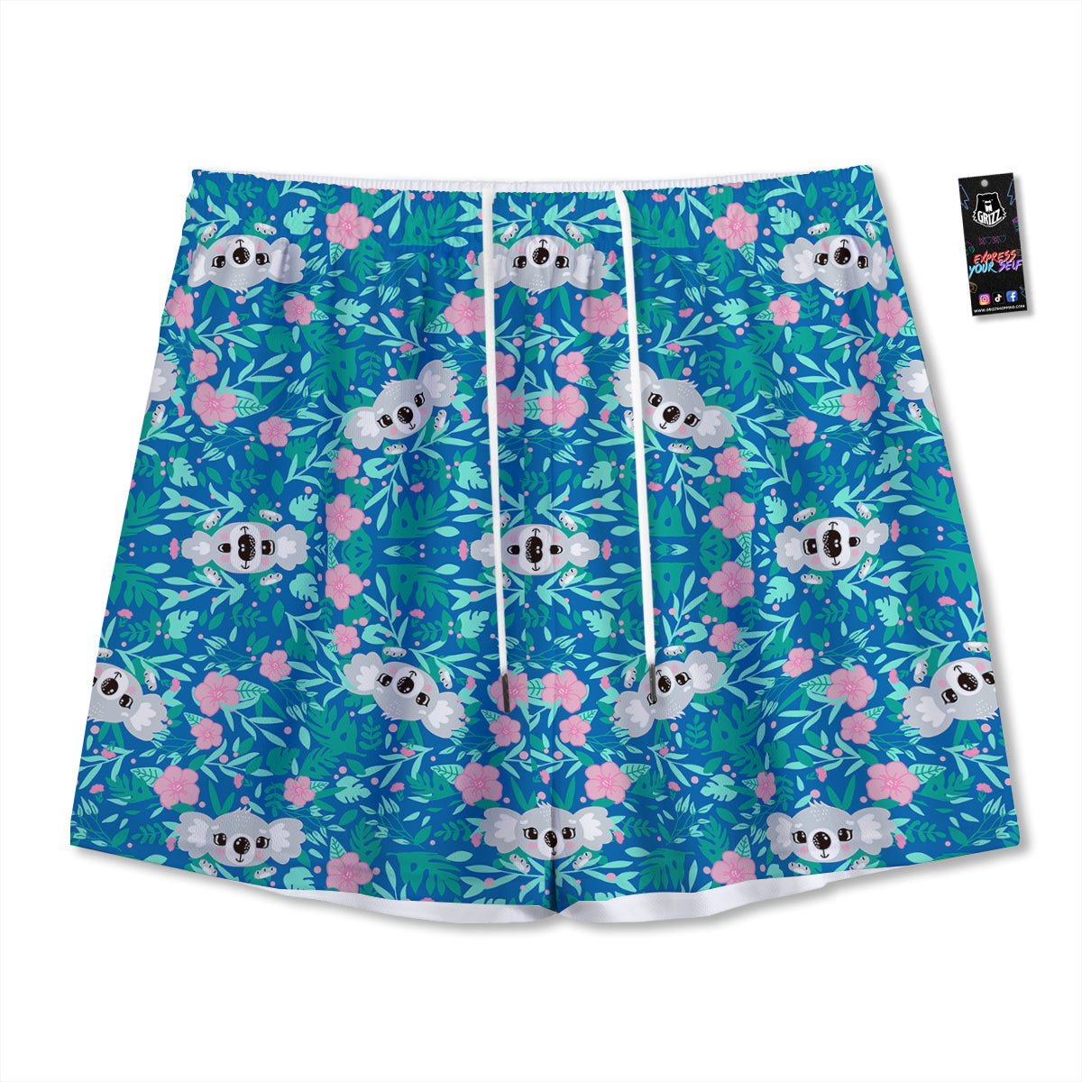 Galaxy Sparkle Green Print Mesh Shorts