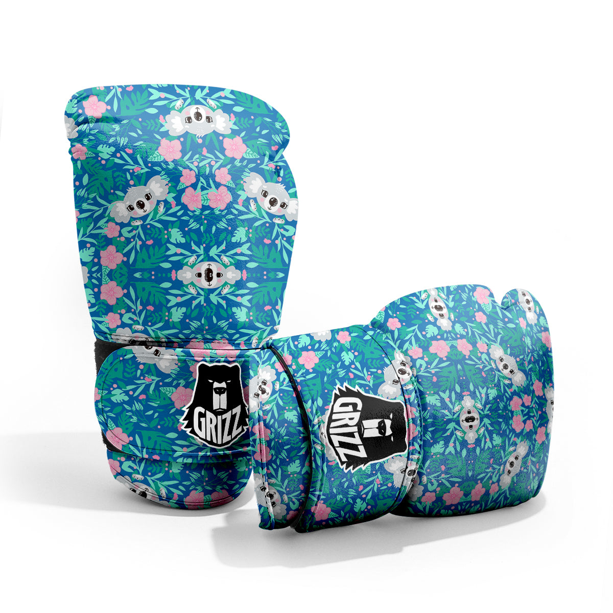 Floral And Baby Koala Print Pattern Pro Boxing Glove