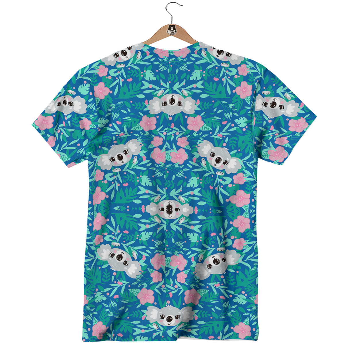 Floral And Baby Koala Print Pattern T-Shirt-grizzshop