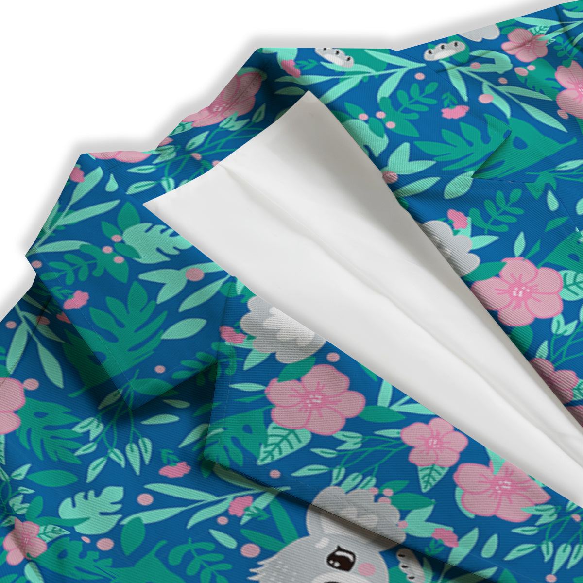 Floral And Baby Koala Print Pattern Women's Blazer-grizzshop
