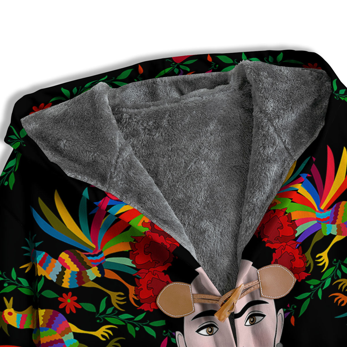 Floral And Frida Kahlo Print Men's Windbreaker Jacket-grizzshop