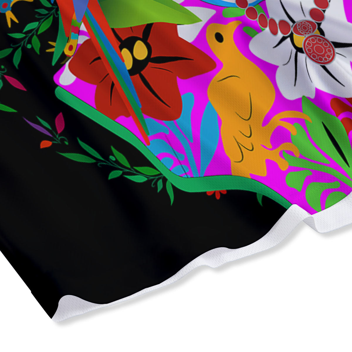 Floral And Frida Kahlo Print Mesh Shorts