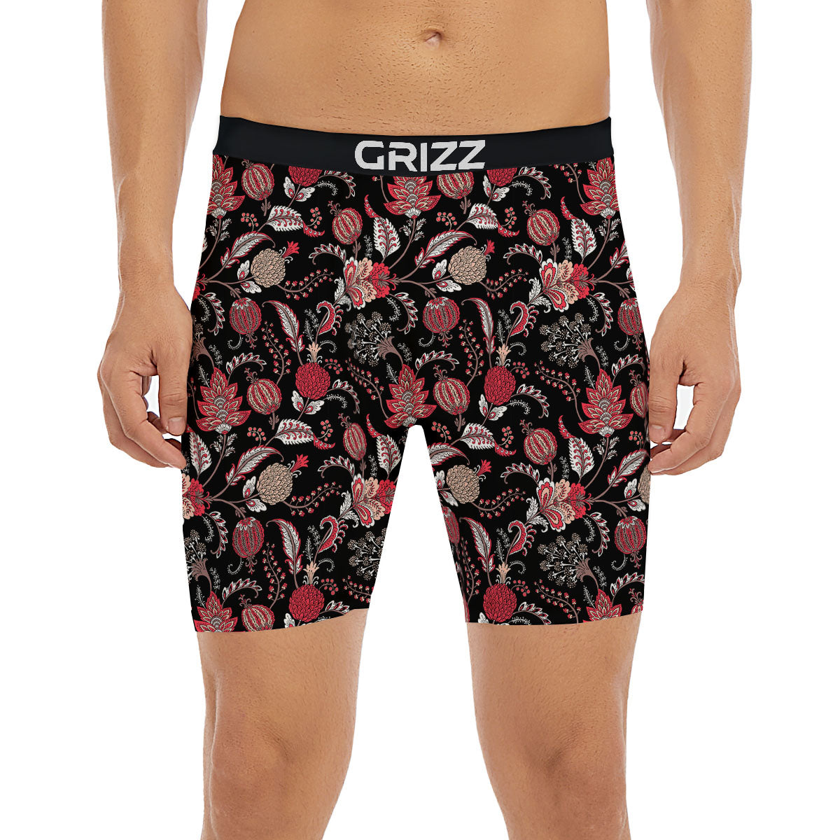 Floral And Paisley Print Pattern Boxer Briefs-grizzshop