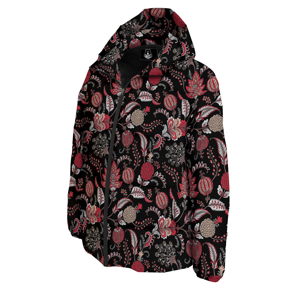 Floral And Paisley Print Pattern Down Jacket-grizzshop