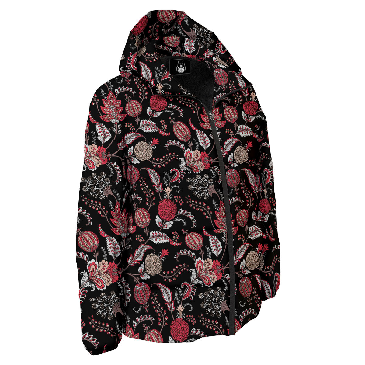 Floral And Paisley Print Pattern Down Jacket-grizzshop