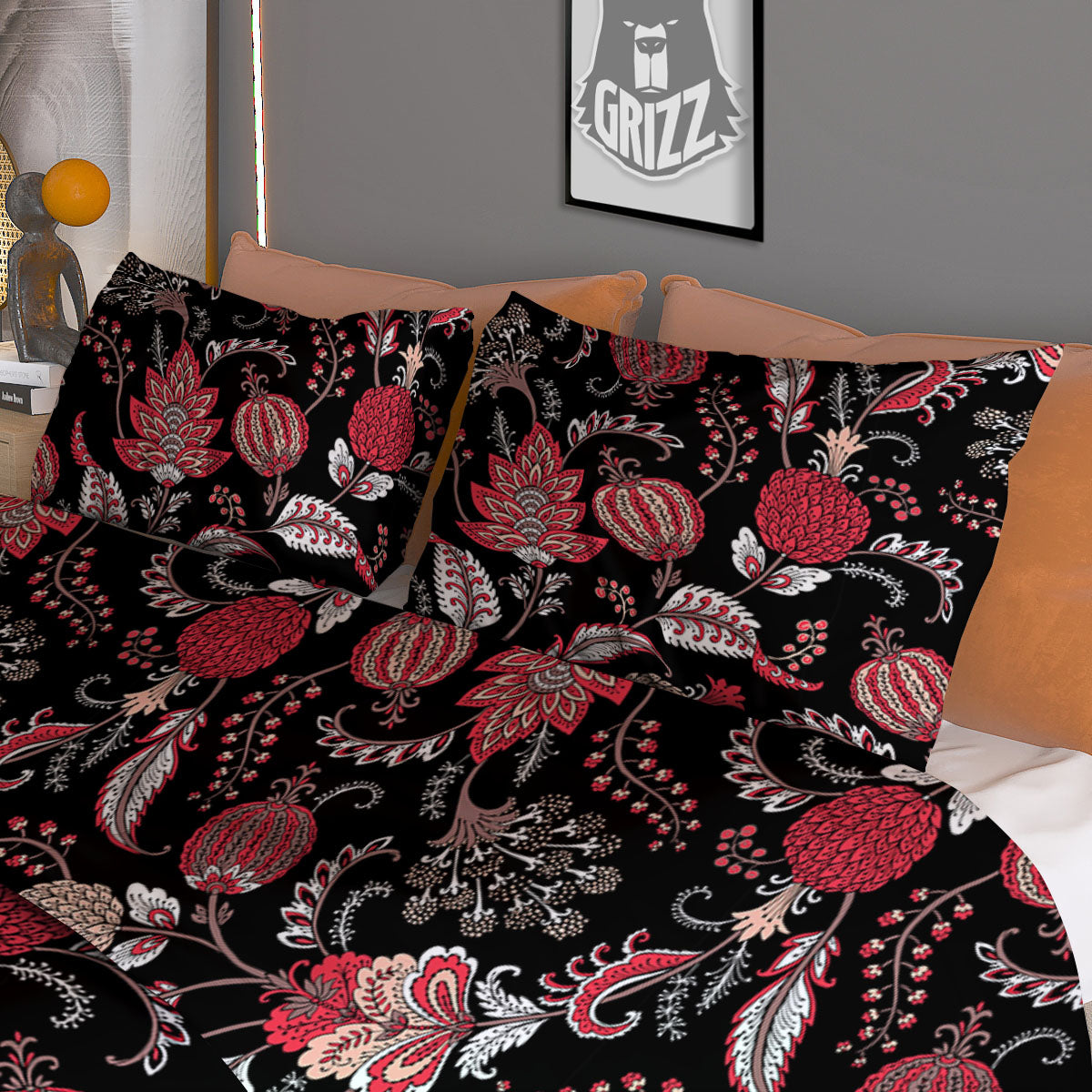 Floral And Paisley Print Pattern Duvet Cover Bedding Set