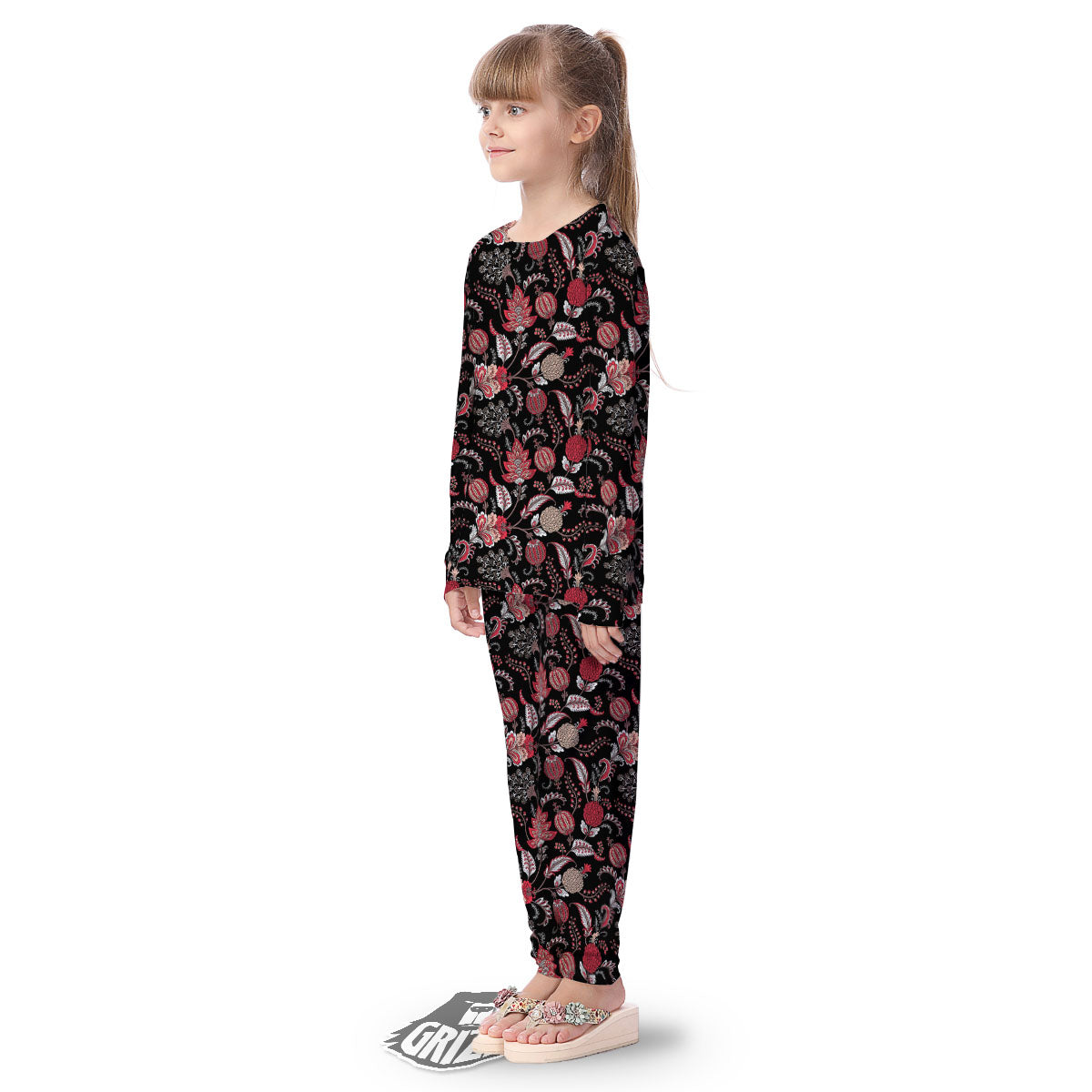 Floral And Paisley Print Pattern Kid's Pajamas-grizzshop