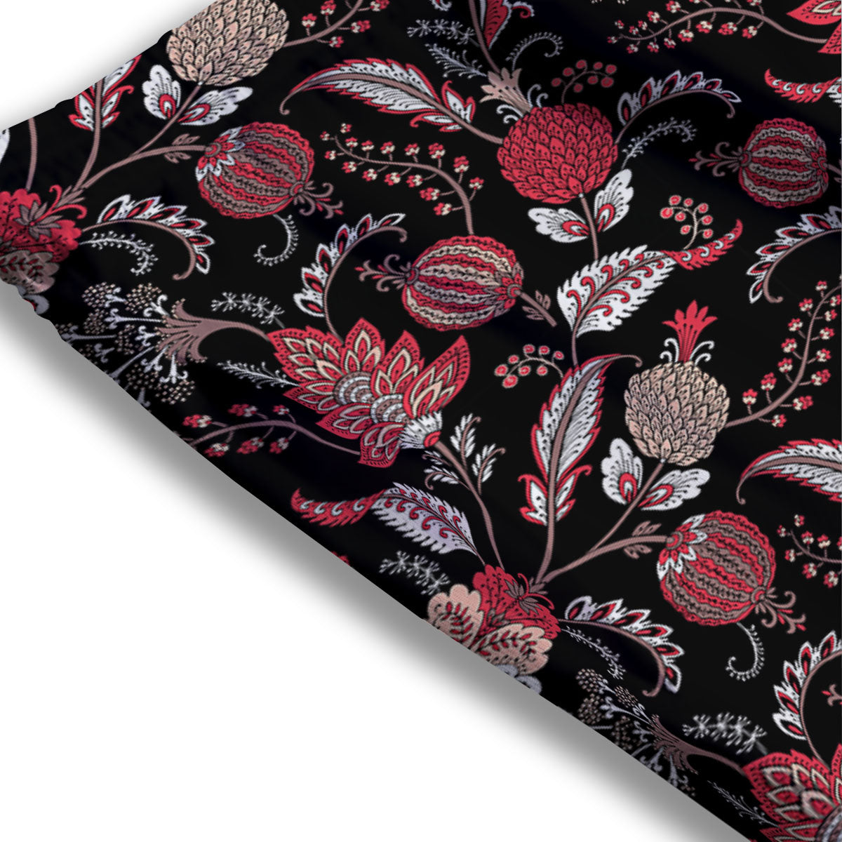 Floral And Paisley Print Pattern Mesh Shorts