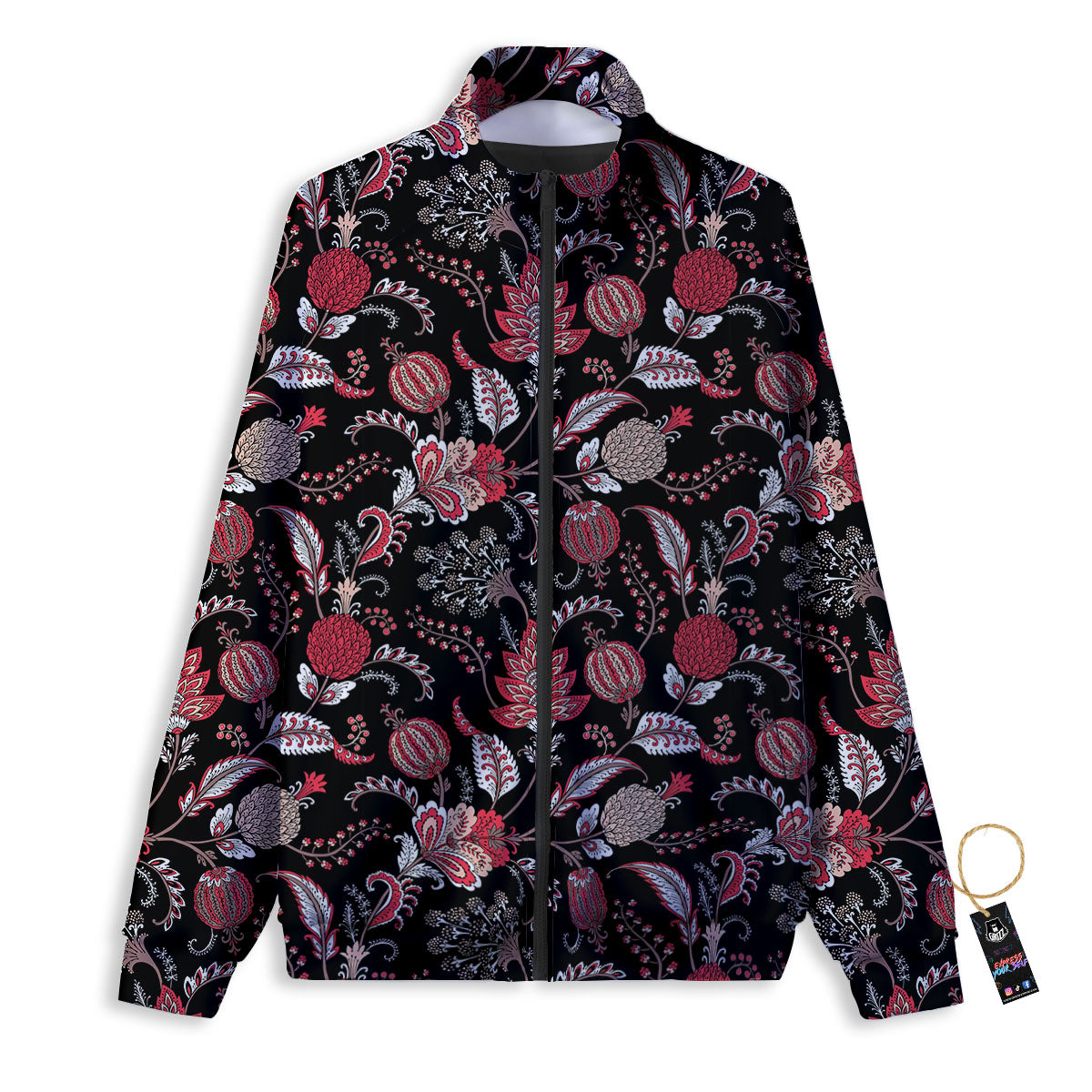 Floral And Paisley Print Pattern Track Jacket-grizzshop