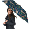 Floral And Raccoon Print Pattern Umbrella-grizzshop