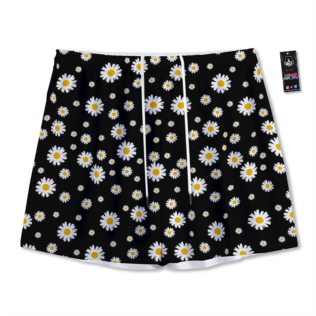 Gautama Buddha Print Pattern Mesh Shorts